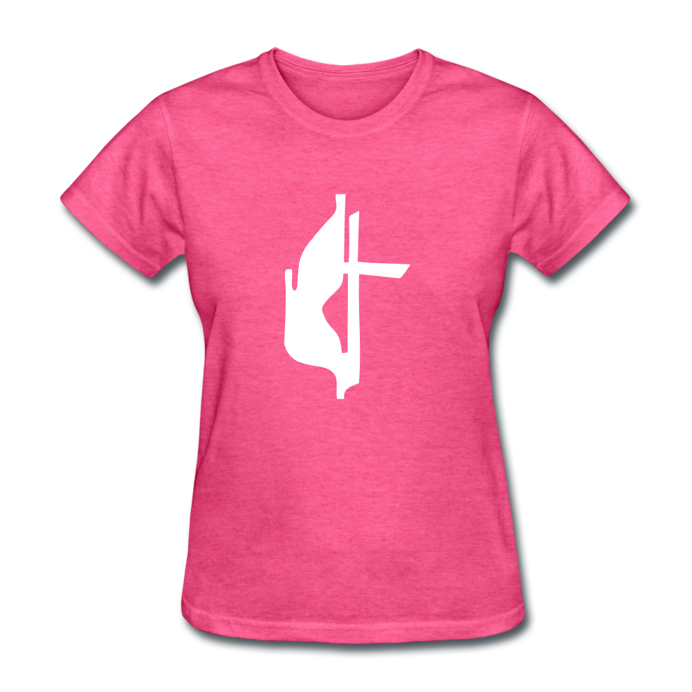 Lutheran Cross Women's Heather Tee - heather pink