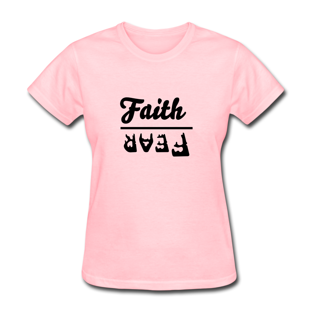 Faith Over Fear Women's Bright Tee - pink