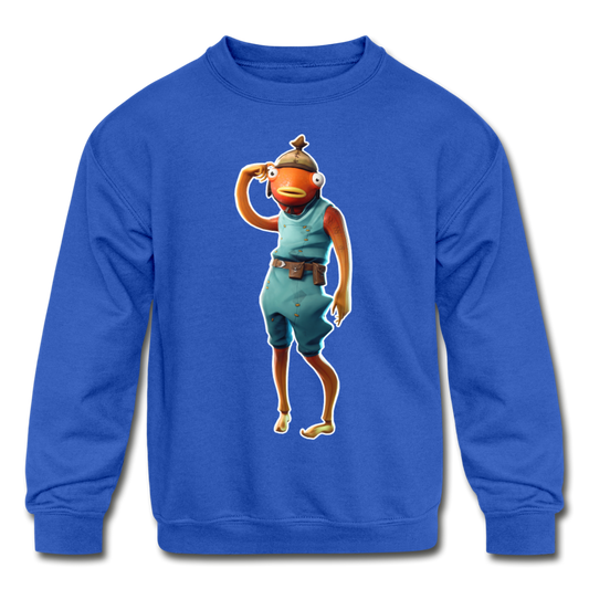 Tiko Kid's Crewneck Fortnite Video Game Sweatshirt - royal blue