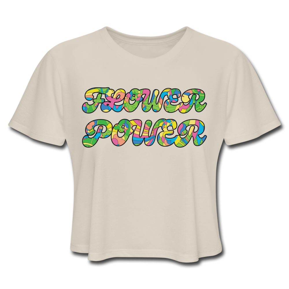 Power Flower Cropped T-Shirt - dust