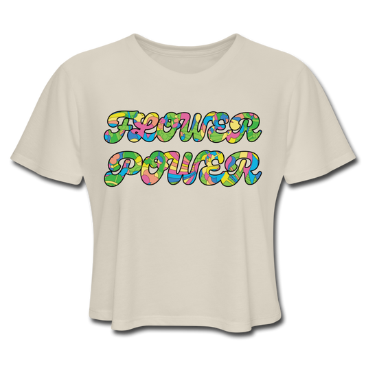 Power Flower Cropped T-Shirt - dust